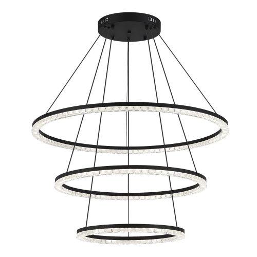 SL1018.403.03 Светильник подвесной ST-Luce черный/прозрачный LED 3*130W 4000K