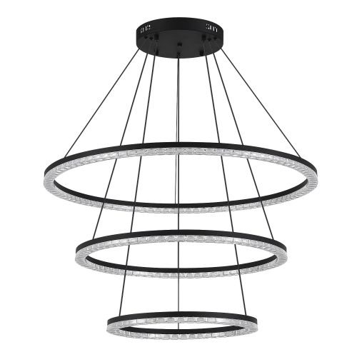 SL1018.403.03 Светильник подвесной ST-Luce черный/прозрачный LED 3*130W 4000K