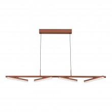 SL1018.603.04 Светильник подвесной ST-Luce терракотовый/прозрачный LED 4*32W 4000K