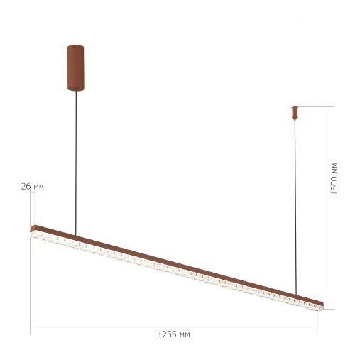 SL1018.613.01 Светильник подвесной ST-Luce терракотовый/прозрачный LED 1*32W 4000K