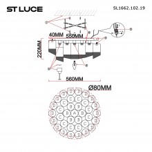 SL1662.102.19 Светильник потолочный ST-Luce Никель/Никель, Прозрачный E14 19*60W