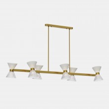 SL2004.313.12 Светильник подвесной ST-Luce латунь/прозрачный, белый, латунь G9 LED 12*5W