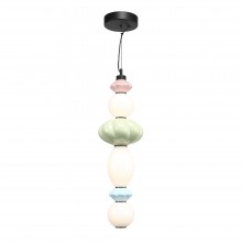 SL6134.433.01 Светильник подвесной ST-Luce черный/розовый, зеленый, синий, опаловый LED 1*24W 3000K