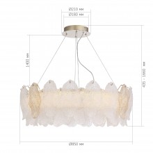 SL6135.223.01 Светильник подвесной ST-Luce золото/прозрачный, янтарный LED 1*56W 3000K