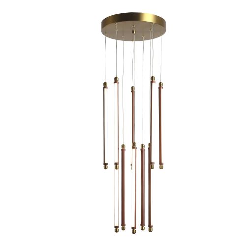 SL6225.303.10 Светильник подвесной ST-Luce Латунь/Терракотовый, Белый LED 10*6,5W 3000K