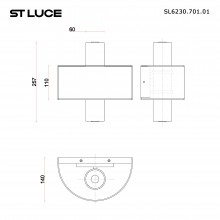 SL6230.701.01 Светильник настенный ST-Luce Зеленый/Белый LED 1*5W 3000K