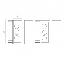 ST067.409.19 Торцевая заглушка SKYFLAT (2 шт) ST-Luce Черный