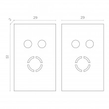 ST068.409.13 Торцевая заглушка SKYFLAT (2 шт) ST-Luce Черный