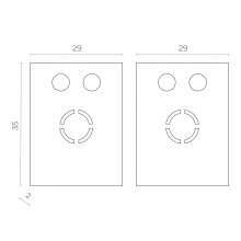 ST069.409.12 Торцевая заглушка SKYFLAT (2 шт) ST-Luce Черный