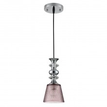 LUMION 8048/1A SUSPENTIONI LN25 308 хром/розовый металл/стекло Подвесной светильник E27 1*60W 220V M