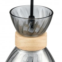 LUMION 8050/1A SUSPENTIONI LN25 309 дерево/смоки металл/стекло Подвесной светильник E27 1*60W 220V M