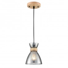LUMION 8050/1A SUSPENTIONI LN25 309 дерево/смоки металл/стекло Подвесной светильник E27 1*60W 220V M