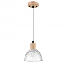 LUMION 8055/1A SUSPENTIONI LN25 310 дерево/прозрачный металл/стекло Подвесной светильник E27 1*60W 2