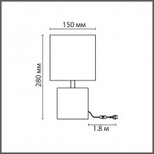 LUMION 8144/1T MODERNI LN25 000 белый, керамика/текстиль Настольная лампа Е27 1*60W 220V TUALA