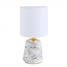 LUMION 8169/1T COUNTY LN25 000 белый/серый керамика/текстиль Настольная лампа E14 1*40W 220V GIATA