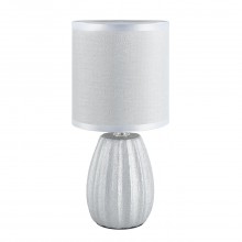 LUMION 8172/1T COUNTY LN25 000 серебро/серый керамика/текстиль Настольная лампа E14 1*40W 220V EVANA