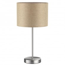 LUMION 8250/1T MODERNI LN25 000  никель/бежевый, металл/текстиль Настольная лампа Е27 60W 220V NIKKI