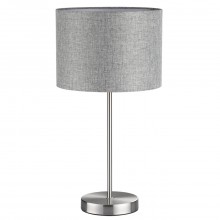 LUMION 8251/1T MODERNI LN25 000  никель/серый, металл/текстиль Настольная лампа Е27 60W 220V NIKKI