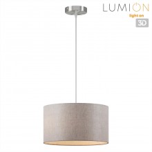 LUMION 8251/2 MODERNI LN25 000  никель/серый, металл/текстиль Подвес Е27 2*60W 220V NIKKI