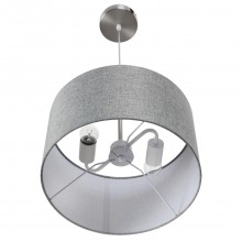 LUMION 8251/2 MODERNI LN25 000  никель/серый, металл/текстиль Подвес Е27 2*60W 220V NIKKI