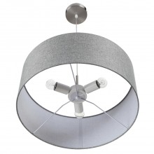 LUMION 8251/3 MODERNI LN25 000  никель/серый, металл/текстиль Подвес Е27 3*60W 220V NIKKI