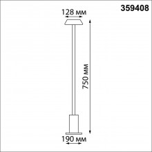 NOVOTECH 359408 STREET NT24 000 черный Светильник ландшафтный переносной IP54 LED 3W 2*4000mAh Li-io