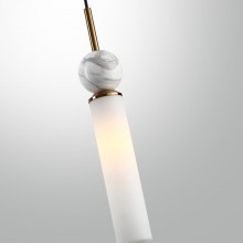 ODEON LIGHT 4359/1 MIDCENT ODL25 Подвесной светильник под латунь/металл/стекло/белый мрамор IP20 1*E