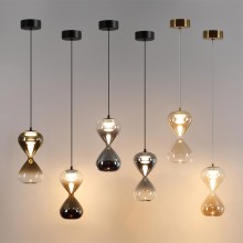 ODEON LIGHT 5092/4L PENDANT ODL25 415 черный/прозрачн/дымчатый градиент/металл/стекло Подвес LED 4W 