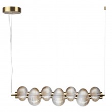 ODEON LIGHT 5095/24L L-VISION ODL25 417 латунный/янтарный градиент/металл/стекло Подвес линейный LED