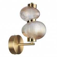 ODEON LIGHT 5095/8WL L-VISION ODL25 417 латунный/янтарный градиент/металл/стекло Настенный светильни