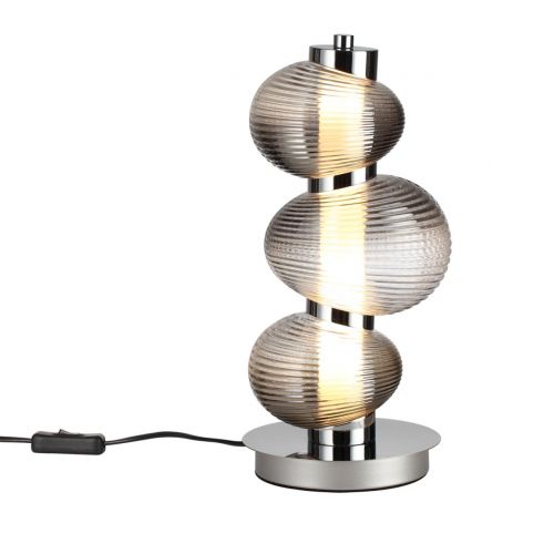 ODEON LIGHT 5096/12TL L-VISION ODL25 419 хром/дымчатый градиент/металл/стекло Настольная лампа LED 1