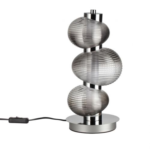 ODEON LIGHT 5096/12TL L-VISION ODL25 419 хром/дымчатый градиент/металл/стекло Настольная лампа LED 1