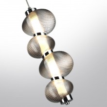 ODEON LIGHT 5096/17L L-VISION ODL25 419 хром/дымчатый градиент/металл/стекло Подвес LED 17W 4000K 26