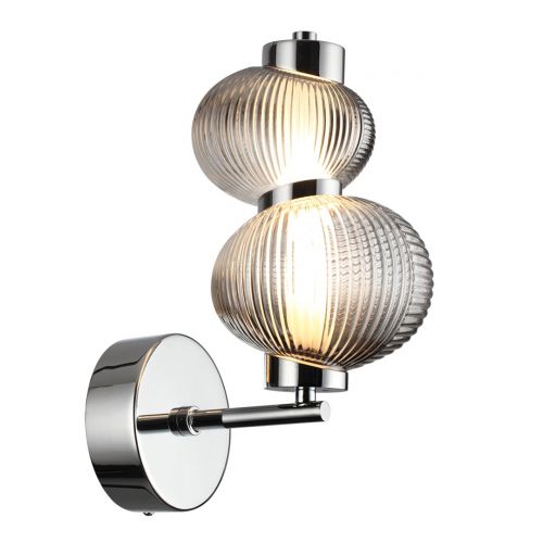 ODEON LIGHT 5096/8WL L-VISION ODL25 419 хром/дымчатый градиент/металл/стекло Настенный светильник LE