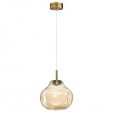 ODEON LIGHT 5097/4L PENDANT ODL25 421 античн.бронза/янтарный/металл/стекло Подвес LED 4W 4000K 388Лм