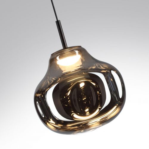 ODEON LIGHT 5097/4LC PENDANT ODL25 421 черный/дымчатый/металл/стекло Подвес LED 4W 4000K 388Лм VASO