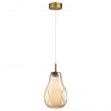 ODEON LIGHT 5098/4L PENDANT ODL25 423 античн.бронза/янтарный/металл/стекло Подвес LED 4W 4000K 388Лм