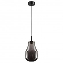 ODEON LIGHT 5098/4LC PENDANT ODL25 423 черный/дымчатый/металл/стекло Подвес LED 4W 4000K 388Лм NAVE