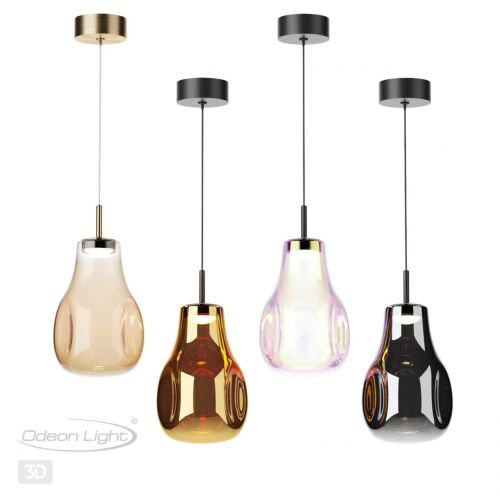ODEON LIGHT 5098/4LC PENDANT ODL25 423 черный/дымчатый/металл/стекло Подвес LED 4W 4000K 388Лм NAVE