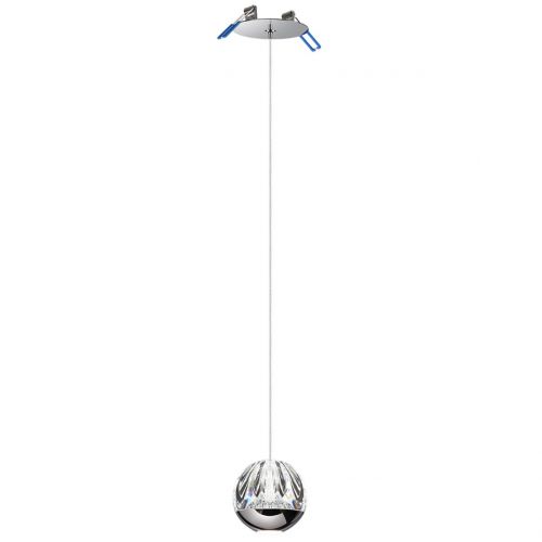 ODEON LIGHT 5100/5L L-VISION ODL25 хром/прозрачный/акрил Подвес "2 в 1" LED 5W 4000K 300Лм SONO