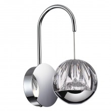 ODEON LIGHT 5100/5WL L-VISION ODL25 хром/прозрачный/акрил Бра LED 5W 4000K 300Лм SONO