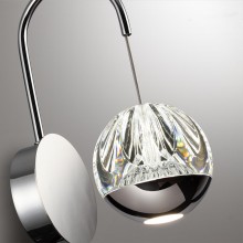 ODEON LIGHT 5100/5WL L-VISION ODL25 хром/прозрачный/акрил Бра LED 5W 4000K 300Лм SONO