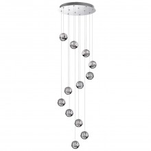 ODEON LIGHT 5100/60L L-VISION ODL25 хром/прозрачный/акрил Люстра каскадная LED 60W (12*5W) 4000K 300