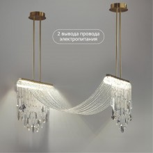 ODEON LIGHT 5420/48L HALL ODL_EX25 79 античная бронза/металл/стекло/хрусталь Люстра LED 2*24W (два в