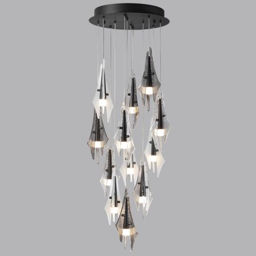 ODEON LIGHT 5442/69L L-VISION ODL_EX26 черный/бел.матовый/прозрачн./дымчатый/металл/стекло/акрил Люс