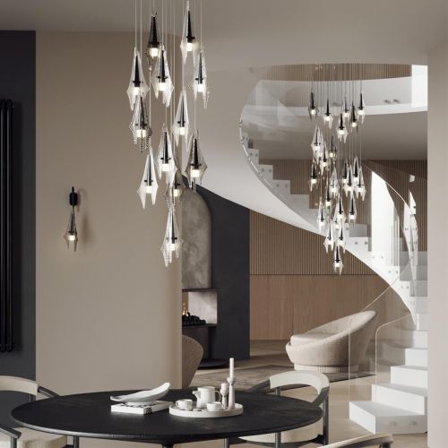 ODEON LIGHT 5442/69L L-VISION ODL_EX26 черный/бел.матовый/прозрачн./дымчатый/металл/стекло/акрил Люс