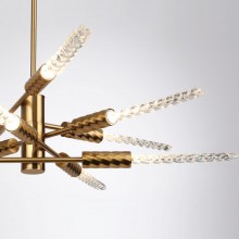 ODEON LIGHT 5449/28L L-VISION ODL_EX26 сатинированн.латунь/прозрачн./металл/стекло Люстра LED 28W (1