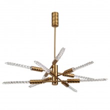 ODEON LIGHT 5449/28L L-VISION ODL_EX26 сатинированн.латунь/прозрачн./металл/стекло Люстра LED 28W (1