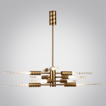 ODEON LIGHT 5449/28L L-VISION ODL_EX26 сатинированн.латунь/прозрачн./металл/стекло Люстра LED 28W (1