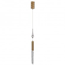 ODEON LIGHT 5449/4L L-VISION ODL_EX26 сатинированн.латунь/прозрачн./металл/стекло Подвес LED 4W 3000